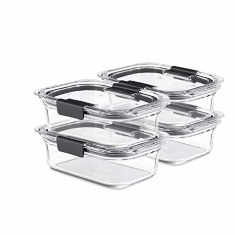 Rubbermaid Brilliance, Microwave Food, Glass Storage Containers, Containers With Lids, Food Storage Container Set, Food Storage Boxes, Plastic Lids, Glass Food Storage, Food Storage Containers Organization