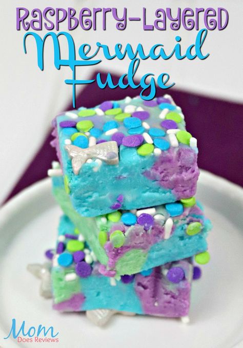 Mermaid Fudge, Fudge Desserts, Butterbeer Fudge, Fancy Deserts, New Year's Desserts, Oh Fudge, Tasty Desserts, Fudge Recipes Easy, Raspberry Recipes