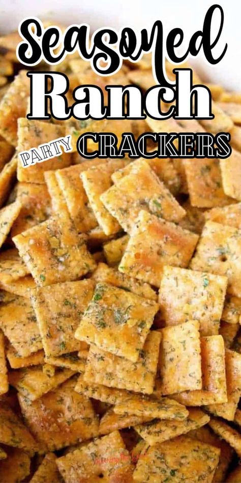 Ranch Oyster Cracker Recipe, Oyster Cracker Recipe, Oyster Cracker, Oyster Crackers Recipe, Ranch Crackers, Ranch Party, Seasoned Crackers, Savory Snack Recipes, Party Crackers