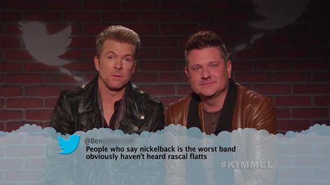 Photos from Celebrity Mean Tweets From Jimmy Kimmel Live! - E! Online Celebrity Mean Tweets, Mean Tweets, Brothers Osborne, Jon Pardi, Cole Swindell, Lauren Alaina, Schoolboy Q, Creepy Kids, Dierks Bentley