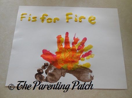 camping arts and crafts for preschoolers | ... Preschool camping activities, Preschool camping crafts and Preschool Fire Handprint Craft, F Is For Handprint Craft, F Handprint Craft, F Is For, Footprint Alphabet, F Is For Fire, Fire Safety Crafts, Letter F Craft, Safety Crafts