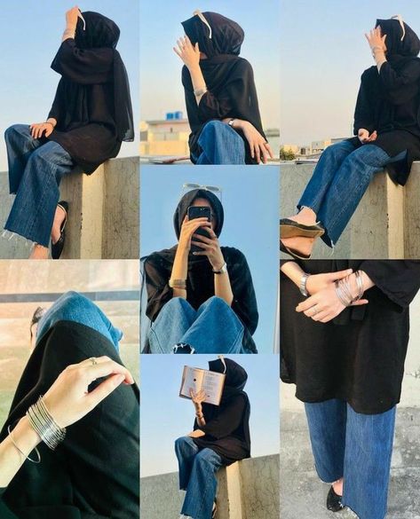 Photo Poses Girly, Eid Pose Ideas With Hijab, Hijabi Photo Ideas, Stylish Dpz For Instagram, Dpz For Girls Instagram, Hijab Poses, Aesthetic Dpz, Eid Photoshoot Ideas, Eid Pics