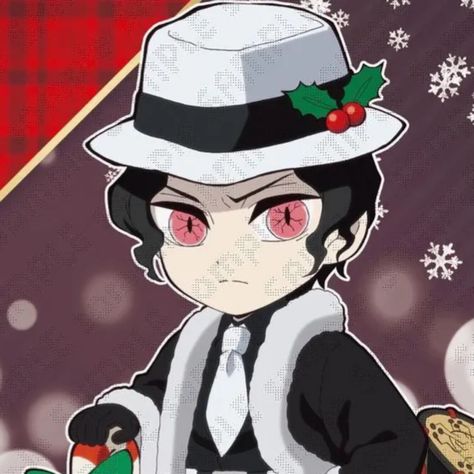 Zenitsu Matching Pfp, Matching Christmas Pfps, Christmas Anime Pfp, Tanjiro Icons, Pfp Christmas, Christmas Pfps, Muzan Kibutsuji, Demon Slayer, Christmas