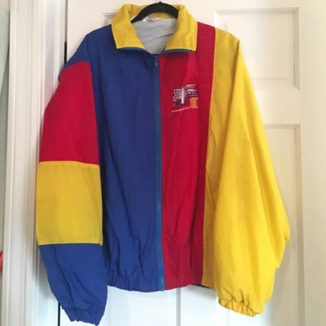 Blue Jacket Aesthetic, Clowncore Outfit, Kidcore Fashion, Jacket Aesthetic, Silly Clothes, Jairzinho, Vintage Aesthetic, Retro Outfits, Blue Jacket