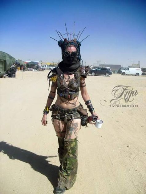 Wasteland Weekend Women, Wasteland Weekend Costumes, Wasteland Outfit, Post Apocalyptic Outfit, Apocalypse Outfit, Post Apocalyptic Clothing, Apocalypse Fashion, Wasteland Warrior, Post Apocalyptic Costume