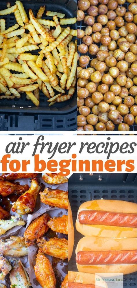 These Air Fryer Recipes are easy and perfect for beginners. They are simple and easy enough to help you learn and master your air fryer recipes. #airfryerrecipes #airfryer Air Fryer Recipes For Beginners, Easy Air Fryer Recipes, Air Fried Food, Air Fryer Chicken Wings, Air Fryer Oven Recipes, Air Fry Recipes, Easy Air Fryer, Air Fryer Dinner Recipes, Air Fryer Recipes Easy