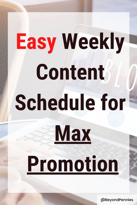 Easy Weekly Content Schedule for Max Promotion Content Schedule Template, Content Schedule, Posting Schedule, Pull Quotes, Email Marketing Tools, Weekly Goals, Blog Tools, Schedule Template, Blog Content