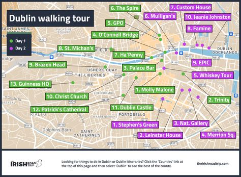 Dublin Walking Tour, Things To Do In Dublin, Walking Map, Guinness Storehouse, Dublin Castle, Best Pubs, Old Pub, Dublin City, Christ Church