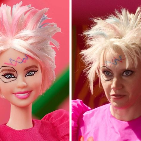 5 Unconventional Yet Irresistible Reasons to Rock a Weird Barbie Costume Weird Barbie Makeup, Barbie Brunch, Crazy Barbie, Weird Barbie, Life Size Barbie, Barbie Hairstyle, Jungle Birthday Party, Fancy Dress Party, Barbie Cartoon