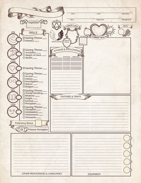 Dnd Character Sheet Template 5e, Aesthetic Dnd Character Sheet, Dnd Character Sheet Design, Character Info Sheet Template, Dnd Character Sheet Template Free, Dnd Sheet, Dnd Character Sheets, Rpg Character Sheet, Dnd Cleric