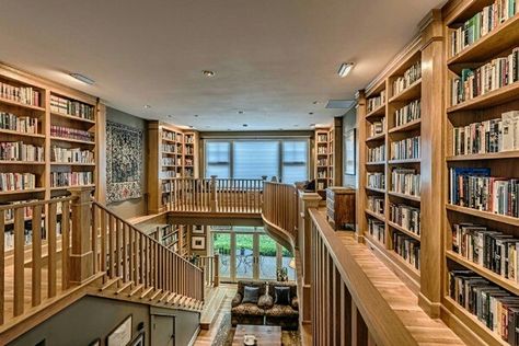 Two Story Library, Dream Home Library, Shiplap Paneling, Library Building, Home Library Rooms, Santa Helena, Camano Island, Library Inspiration, Dream Library