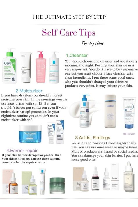 Transform your skincare routine with these essential steps for tackling dry skin! 💧✨ Discover the secrets to a radiant complexion with our step-by-step guide Skin Care Routine Sensitive Dry, Normal Skin Products, Dryskin Skincare Routine, Skincare For Oily Sensitive Skin, Moisturizer For Down There, Hydrating Skincare Routine, Skincare Routine For Sensitive Acne Skin, Sensitive Skincare Products, Simple Dry Skin Care Routine