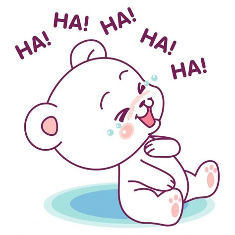 Cute white bear laughing out loud | Premium Vector #Freepik #vector #baby #books #love #woman Funny Flirting Quotes, Body Draw, Emote Twitch, Laughing Out Loud, Teddy Bear Wallpaper, Ha Ha Ha, Cute Bunny Cartoon, Snoopy Images, Cute Bear Drawings