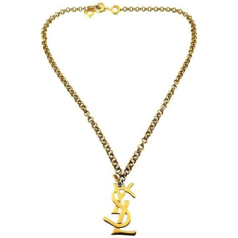 Preowned Yves Saint Laurent Vintage Chunky Chain Necklace Ysl Logo... ($552) ❤ liked on Polyvore featuring jewelry, necklaces, chain necklaces, white, heart chain necklace, white chunky necklace, heart charm necklace, heart charm and vintage heart necklace White Chunky Necklace, Yves Saint Laurent Fashion, Heart Chain Necklace, Necklaces White, Saint Laurent Vintage, Chunky Chain Necklace, Necklaces Chain, Ysl Logo, Chunky Chain Necklaces