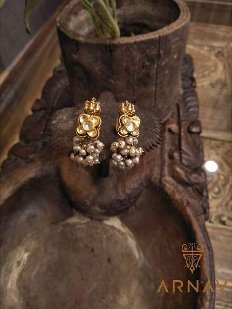 Ear Bugadi, Arnav Jewellery, Bugadi Earrings, Jadau Earrings, Desi Jewelry, Baby Jewellery, Antique Gold Jewelry Indian, European Jewelry, Jewellery Design Sketches