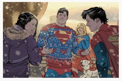 Superman Family Fanart, Lois Lane Comic, Superman Christmas, Doc Shaner, Batman Christmas, Dc Christmas, Superman And Lois, Superhero Christmas, Superman And Lois Lane