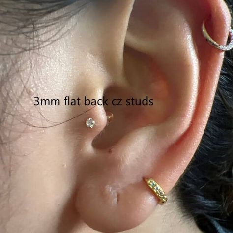 Facial Piercings, Daith Piercing, Helix Earrings, Belly Button Piercing, Kids Earrings, Cubic Zirconia Earrings, Zirconia Earrings, Cartilage Piercing, Perfect Gift For Mom