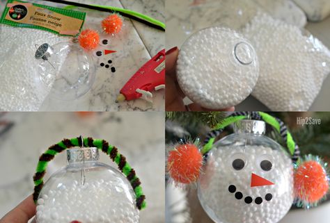 Simple Snowman, Diy Xmas Ornaments, Diy Snowman Decorations, Diy Snowman Ornaments, Ornament Party, Diy Christmas Ornaments Easy, Winter Treats, Kids Christmas Ornaments