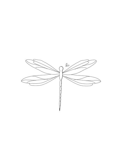 Fine Line Dragonfly Tattoo Design, Small Fine Line Dragonfly Tattoo, Minimal Dragonfly Tattoo, Dragon Fly Outline, Tiny Dragonfly Tattoo, Fine Line Dragonfly Tattoo, December Tattoo, Apartment Girly, Flying Tattoo