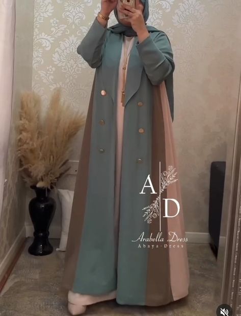 Navy Blue And Cream Outfit, Abaya Coat, Islamic Modest Fashion, Abaya Designs Latest, Flowy Cardigans, Muslim Fashion Hijab Outfits, Cotton Outfit, Mode Abaya, Muslim Fashion Hijab