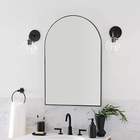 Amazon.com: Black Arched Wall Mirror, Arch Bathroom Mirror 20 x 30 Inches Wall Mounted Mirror for Bathroom, Bedroom, Entryway(20x30 inch, Black) : Home & Kitchen Arch Bathroom Mirror, Black Arched Mirror, Arch Mirror Bathroom, Mirror Arch, Black Arch Mirror, Arch Bathroom, Black Bathroom Mirror, Bathroom Mirror Wall, Arched Wall Mirror