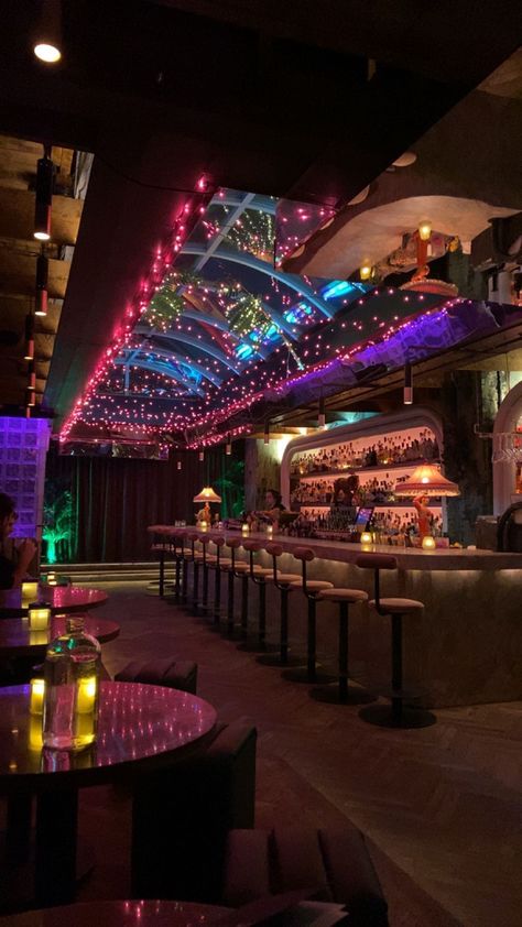 Casino Bar Aesthetic, Disco Bar Aesthetic, Bar Business Ideas Interior Design, Bar Astethic Club, Girly Bar Ideas, Bar Vibes Aesthetic, Nightclub Bartender Aesthetic, Fun Bar Ideas, Fancy Bar Aesthetic