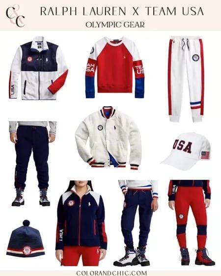 Ralph Lauren collaboration with Team USA for the Olympics uniforms! Linking below several different styles from fleece jackets to joggers to ceremony leggings. Some items are for women, men and kids! #LTKstyletip Olympic Team Uniforms, Ralph Lauren Uniform, Team Jacket Design, Olympics Outfits, Olympic Women, Team Usa Olympics, Usa Girls, Team Jackets, Fleece Jackets