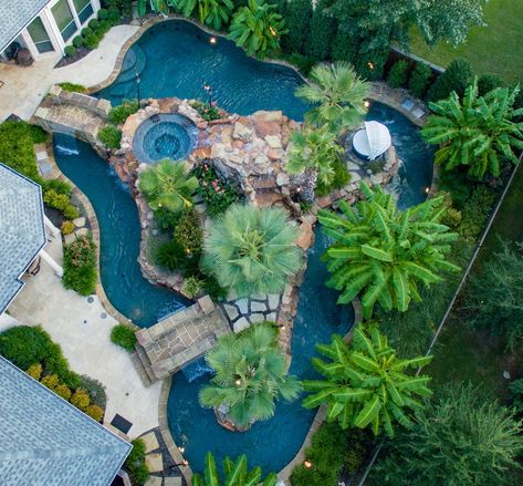 Awesome Backyards, Backyard Lazy River, River Pool, Lazy River Pool, Dream Backyard Pool, Lazy River, Tropical Pool, Dream Pools, Backyard Pool Designs