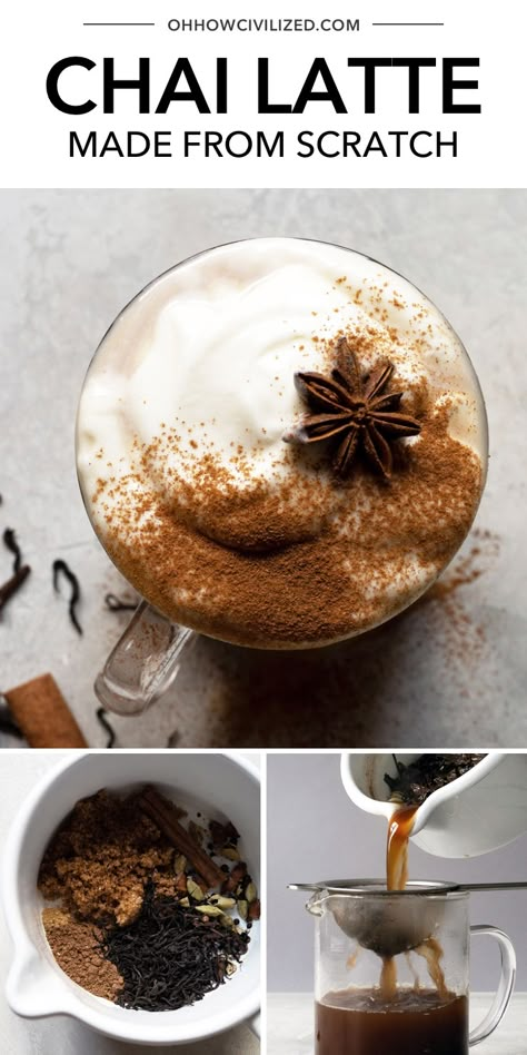 Diy Chia Tea Latte, Authentic Chai Tea Recipe Indian, Best Chai Tea Latte Recipe, Koffie Stations, Homemade Chai Tea Latte, Homemade Chai Latte, Authentic Chai, Chai Recipes, Masala Chai Recipe