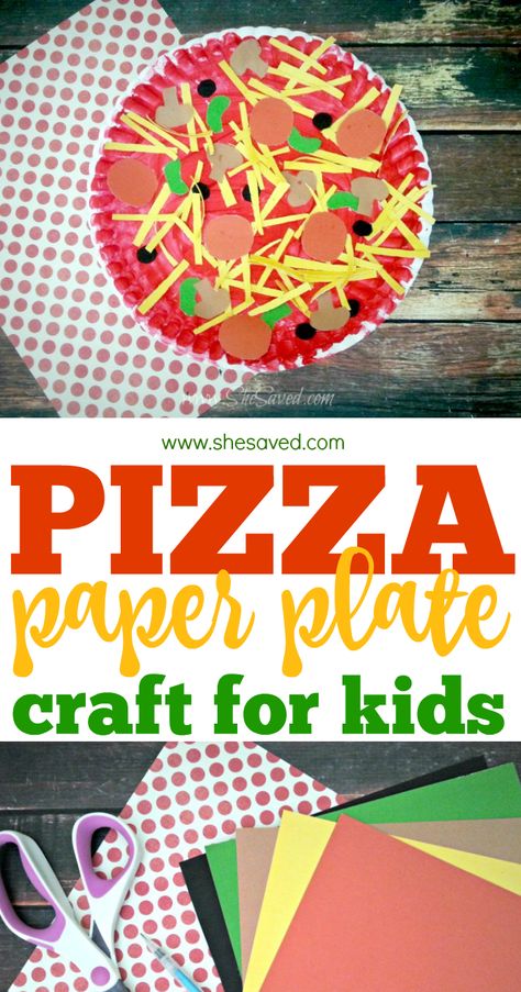 Pizza Craft, Rainy Day Activities For Kids, Paper Plate Craft, Paper Plate Crafts For Kids, Rainy Day Crafts, Spring Crafts For Kids, Paper Plate Crafts, Plate Crafts, Art Activities For Kids