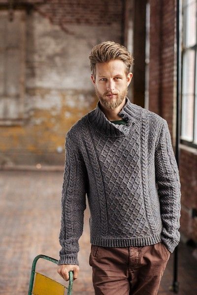 E-welenka Brooklyn Tweed Patterns, Brooklyn Tweed, Mens Fashion Rugged, Knit Men, Knit Turtleneck Sweater, Hand Knitted Sweaters, Mens Winter Fashion, Knitwear Men, Men's Knit