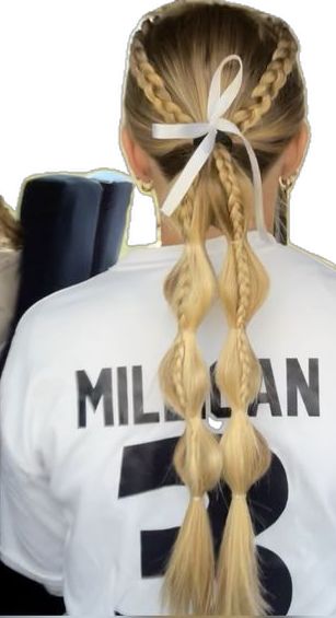 Braided Sporty Hairstyles, Race Day Hair, Tennis Hairstyles, Tennis Hair, Softball Hair, Cute Volleyball Hairstyles, Cute Sporty Hairstyles, Soccer Hairstyles, Volleyball Hair