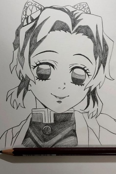 Draw Shinobu Kocho from Demon Slayer https://youtu.be/rOMfokRxd_A Demon Slayer Drawing Shinobu, Best Anime Drawings Demon Slayer, Shinobu Kochou Sketch, Easy Anime Drawings Sketches, Shinobu Drawing Sketch, How To Draw Demon Slayer, Anime Drawing Demon Slayer, Demon Slayer Sketch Pencil, Anime Sketch Demon Slayer