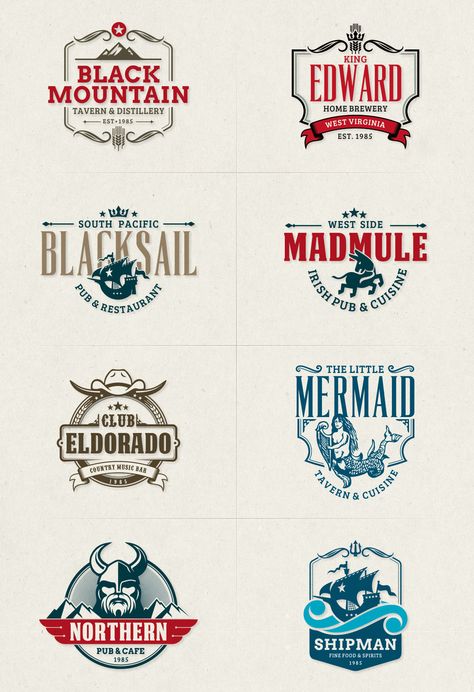 Cafe & Bar Badge Logos on Behance Pub Logo, Antique Logo, Map Logo, G Design, 10 Logo, Badge Template, Free Logo Templates, Bar Logo, Badge Logo