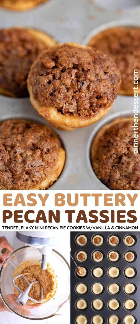 Pecan Tassies Recipe Taste Of Home, Pecan Tassie Recipe, Bite Size Pecan Pie, Mini Pecan Pie, Tassies Recipe, Cookies 2023, Pecan Tassies, Fall Yummies, Pecan Pie Bites