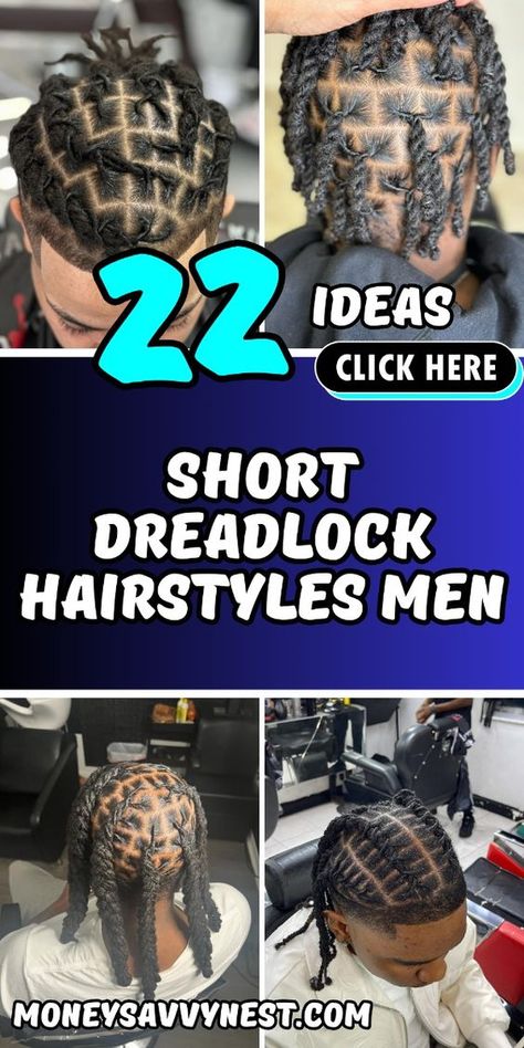 Explore the latest trends in men's short dreadlock hairstyles. Whether you prefer a bold statement or a minimalist approach, our guide covers all the stylish options for 2024. Style For Dreadlocks Men, Styling Dreadlocks For Men, Short Loc Style For Men, Starter Locs Hairstyles Men, Short Locs Styles Men, Loc Styles For Men Short Locs, Short Locks Hairstyle Men, Man Loc Styles, Men Lock Styles