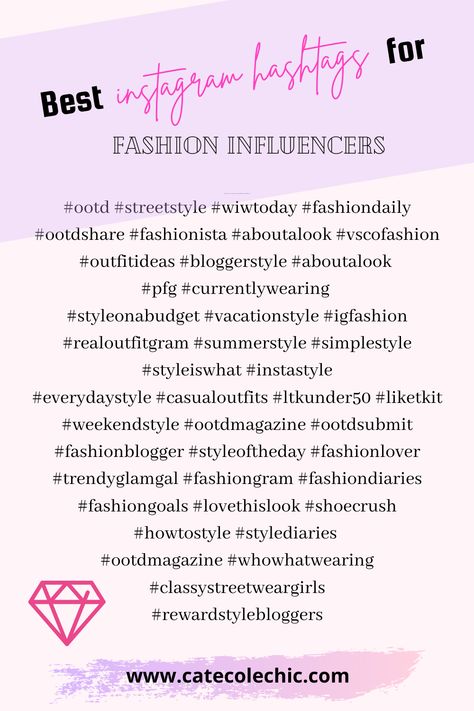 Hashtags To Use On Instagram, Outfit Hashtags For Instagram, Hashtags For Clothing Brand, Best Fashion Influencers, Hashtags To Grow Instagram, Instagram Fashion Content Ideas, Beauty Hashtags Instagram, Instagram Topic Ideas, Instagram For Beginners