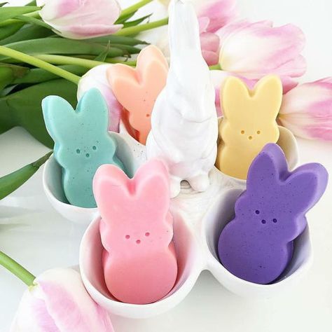 Bunny season is underway for your Peeps. Treat them to these cute little faces in their Easter Baskets. #easterbunny #easter #handmade #handmadesoap #pastel #beauty #bath #etsyseller #etsyshop #spring #giftidea #gifts Easter Soap, Easter Gift For Adults, Somebunny Loves You, Diy Frühling, Candy Easter Basket, Soap Gifts, Soap Gift Set, Easter Gifts For Kids, Easter Gift Baskets