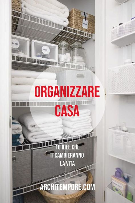 Consigli e idee per tenere in ordine casa. Soluzioni per sistemare una stanza, organizzare gli scaffali e tenere casa pulita e sistemata per un nuovo benessere psicofisico e avere un appartamento funzionale. Narrow Laundry Room, Organiser Cucina, Home Organization Tips, Ikea Decor, Sea House, New Inventions, Home Organization Hacks, Home Hacks, Simple Decor