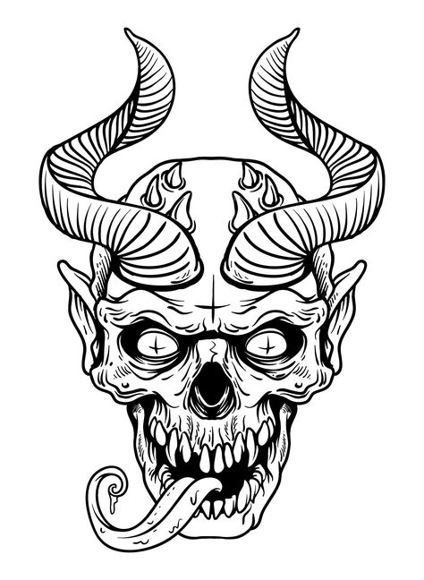 Horror Coloring Pages, Scary Halloween Coloring Pages, Scary Coloring Pages, Free Adult Coloring Printables, Coloring Pages For Grown Ups, Skull Coloring Pages, Adult Coloring Books Printables, Adult Colouring Printables, Adult Coloring Designs