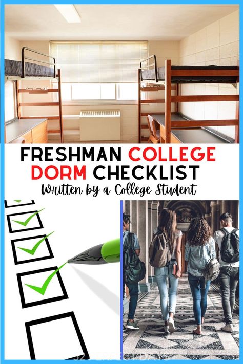 What does a college student need for their dorm? College Checklist & 31 Popular Freshman Dorm Must Haves plus fun Extras Freshman College Dorm Checklist, Boys Dorm Room Decor, Dorm Needs, Dorm Must Haves, Dorm Room List, College Freshman Dorm, College Dorm List, Dorm List, Dorm Room Essentials List