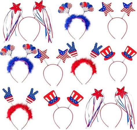 Amazon.com: Moon Boat 10PCS Patriotic Head Boppers Headband - Star Uncle Sam Hat Balloons- Fourth 4th of July Party Accessories Favors Decorations : Toys & Games Head Boppers, Moon Boat, Uncle Sam Hat, Patriotic Headband, 2 Balloon, America Party, Hat Headband, Mini Hat, Patriotic Party