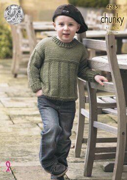 Chunky Knit Sweater Pattern, Kids Sweater Pattern, Boys Knitting Patterns Free, Knitting Patterns Boys, Boy Jumper, Kids Knitting Patterns, Baby Boy Knitting Patterns, Knit Cardigan Pattern, Baby Boy Knitting