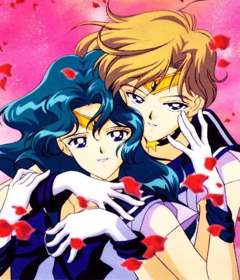 Sailor Uranus and Sailor Neptune Sailor Moon Official, Sailor Moon Stars, Sailor Moon Aesthetic, Sailor Neptune, Sailor Moon Wallpaper, Sailor Uranus, Sailor Moon Character, Mahō Shōjo, Moon Pictures