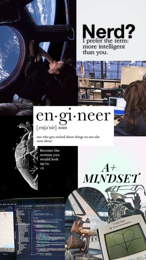 #engineer Computer Science Women, Engineer Girl, Manifesting Vision Board, College Motivation, Career Vision Board, Aerospace Engineering, Study Motivation Video, Computer Engineering, Vision Board Inspiration