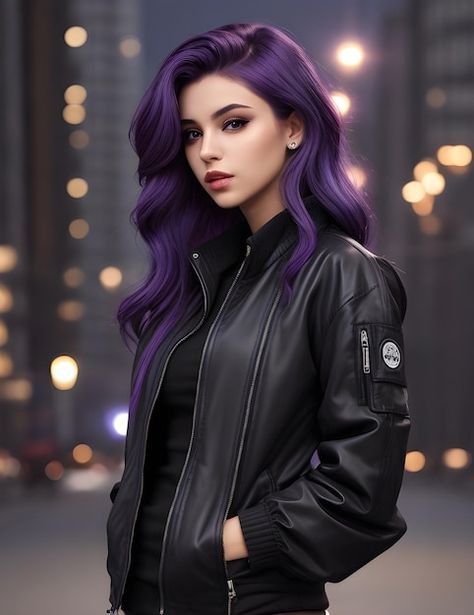 Purple Hair Female Character Art, Purple Hair Character Art, Purple Hair Character Design, Black Hair Pictures, Women With Purple Hair, Purple Hair Character, Woman With Purple Hair, Girl With Purple Hair, Anime Purple Hair