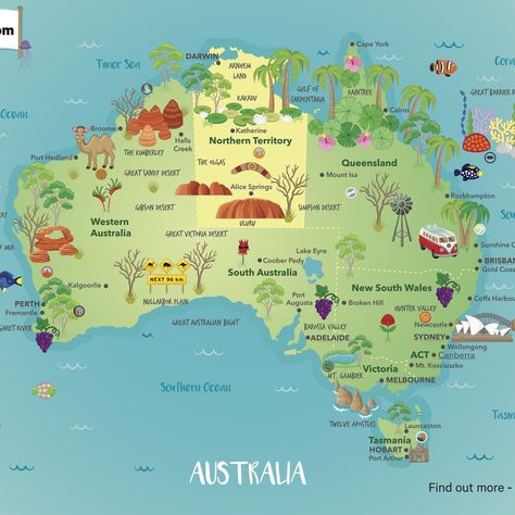 This unit contains one lesson, which is an introduction to the map of Australia. The students participate in activities where they explore features of and places on the map of Australia. They are Places In Australia, Maps Of Australia, Australia Student Life, Best Places In Australia, Map Australia, Australia Map Art, Australia Geography, Map Of Australia, Australia Activities