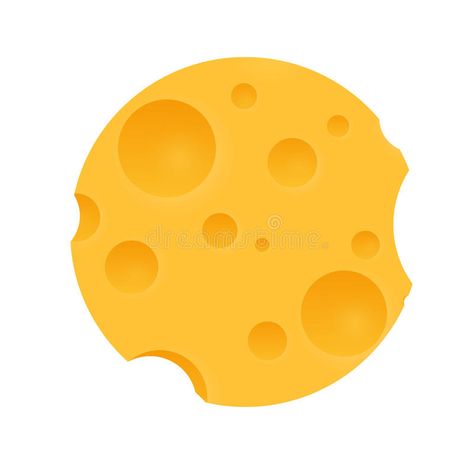 Round Piece of Cheese with Holes vector illustration Cheese With Holes, Cheese Wheel, Circle Drawing, House Made, White Background, Stock Illustration, Stock Vector, Vector Illustration, Design Inspiration