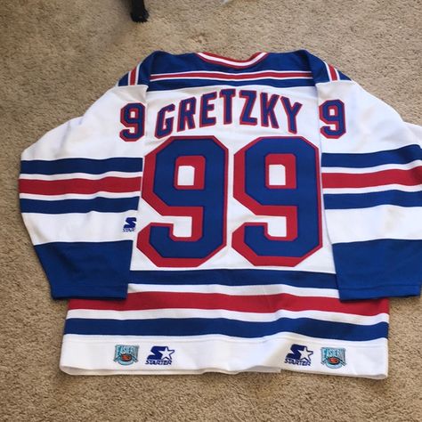 Official Starter Eastern Conference, Nwt, Excellent Condition, Wayne Gretzky No. 99 Jersey. Does Not Have A Fight Strap. Throwback Jersey Outfit, Vintage Hockey Jersey, Brain Illusions, Throwback Jerseys, Murakami Art, New England Patriots Sweatshirt, Girl Wishlist, Oversized Jersey, Ny Rangers