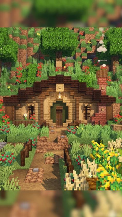 robella_mc on Instagram: 🌾 Tending to the garden, and cozying up in this hobbit hole! Suggestion taken from @benny_boi_da_best! Thank you for submitting a… Minecraft Museum, Minecraft Kingdom, Minecraft Create, Cottagecore Minecraft, Minecraft Houses Blueprints, Minecraft House Plans, Minecraft Cottage, Cute Minecraft Houses, Minecraft Room